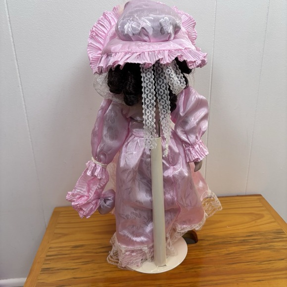 Cathay‎ Collection Porcelain 1-5000 (650) Pink Easter Dress Victorian Doll  17" - Picture 11 of 14